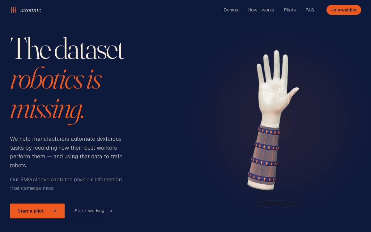 Axonnic website preview