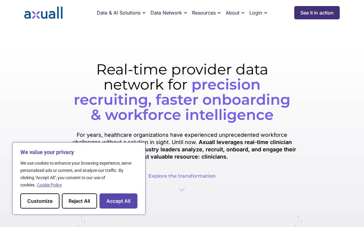 Axuall website preview
