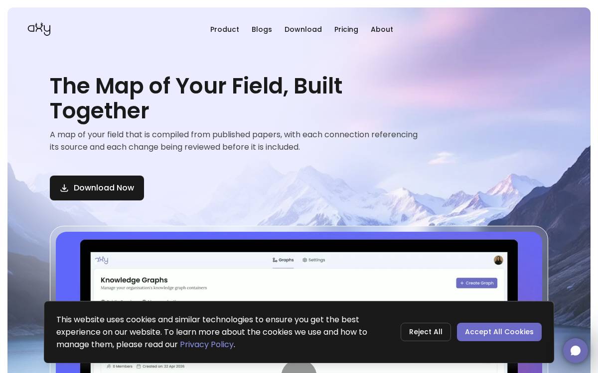 Axy website preview