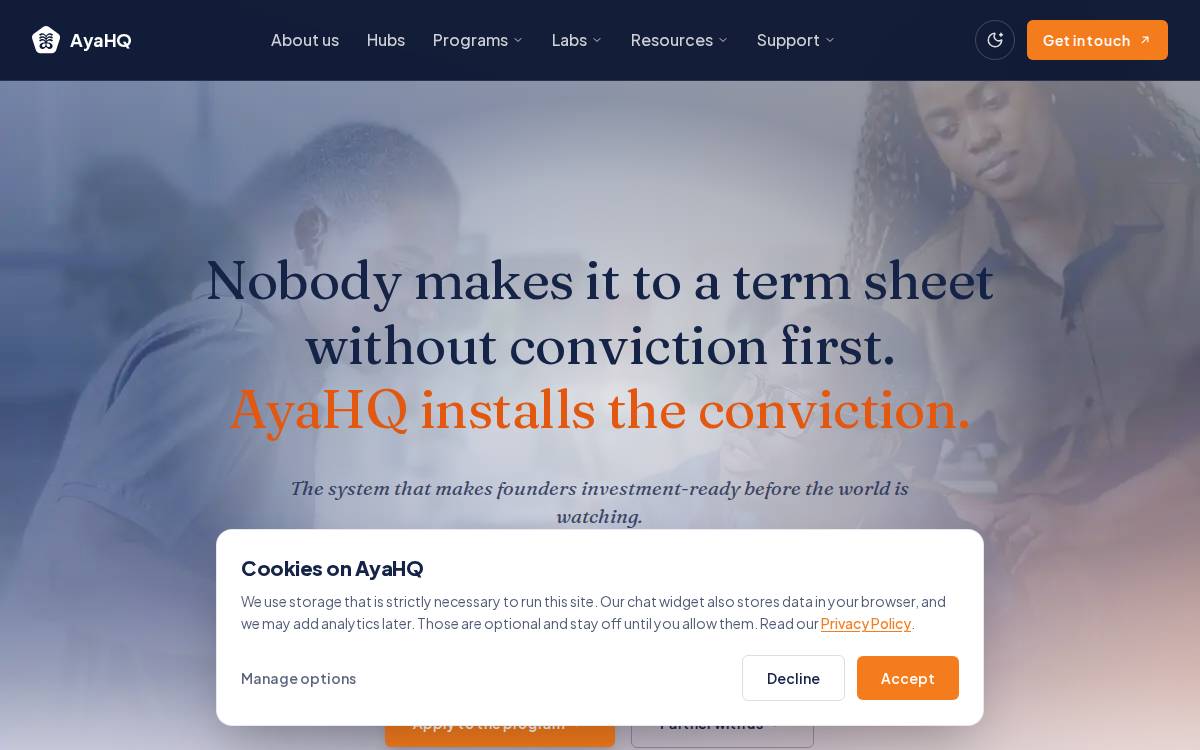 Aya Holding website preview