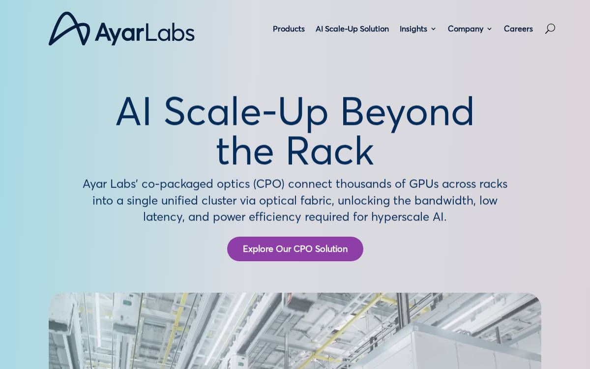 Ayar Labs website preview