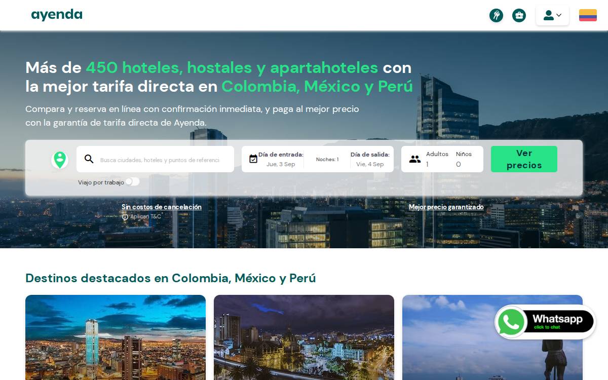 Ayenda website preview