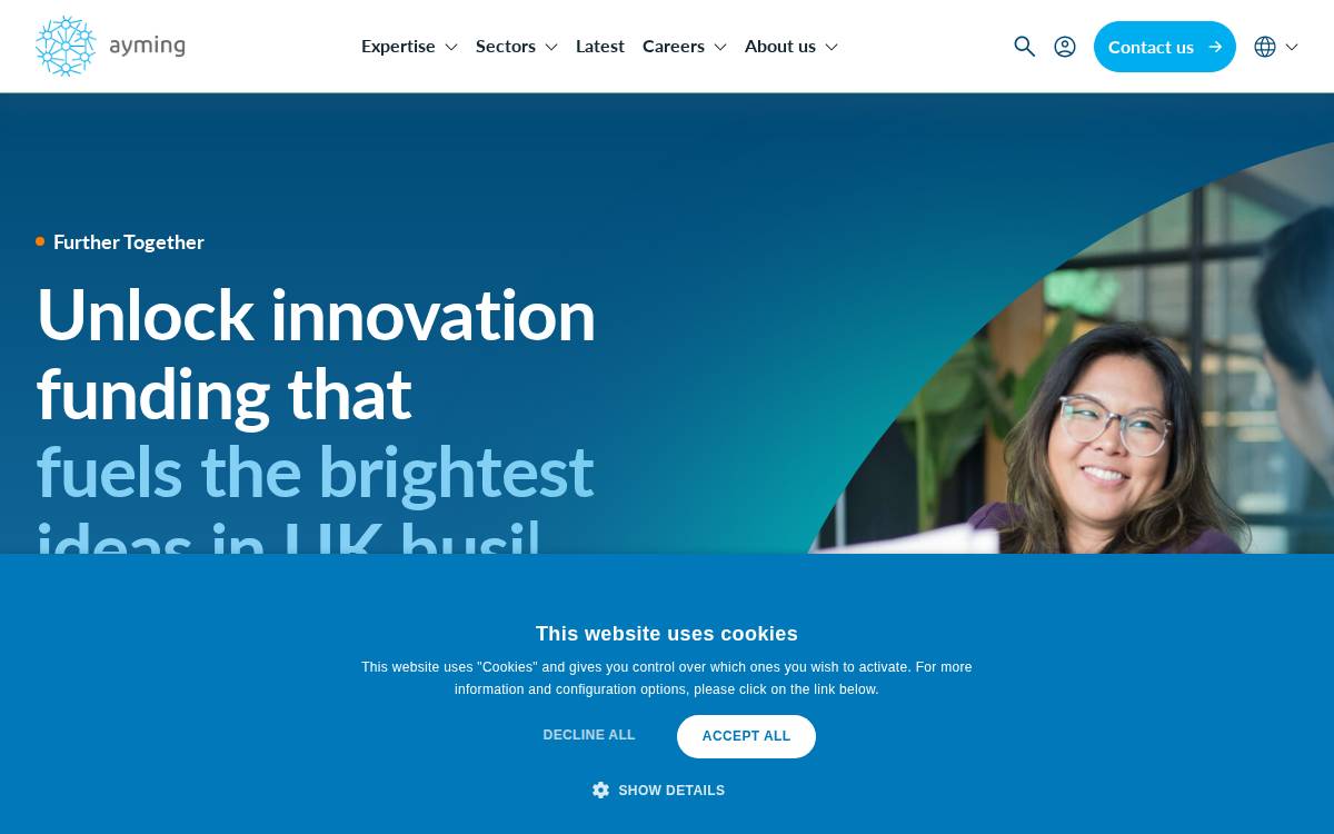 Ayming website preview