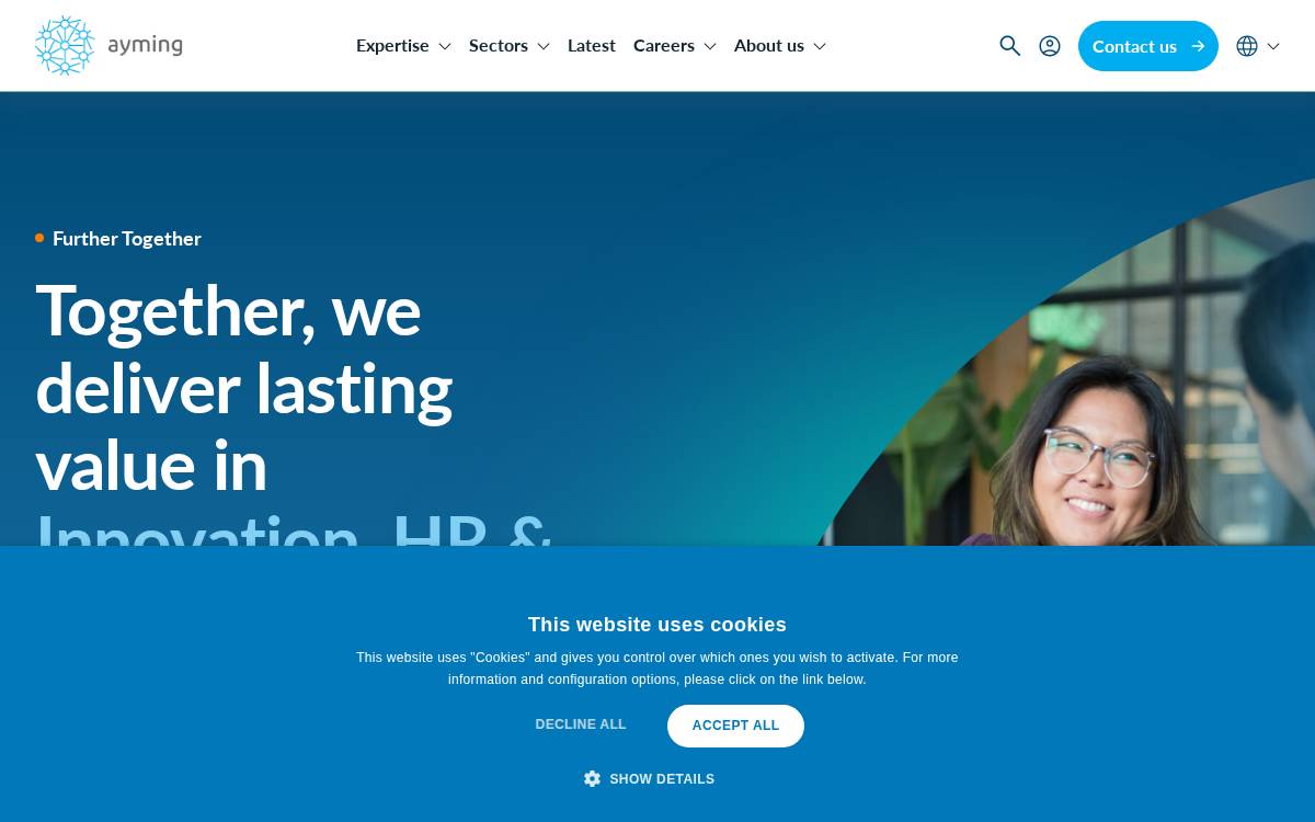 Ayming website preview