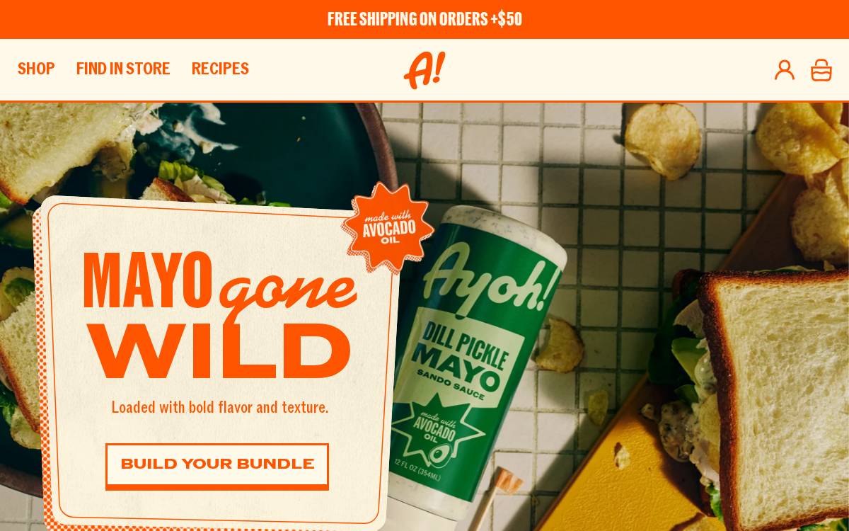 Ayohfoods website preview