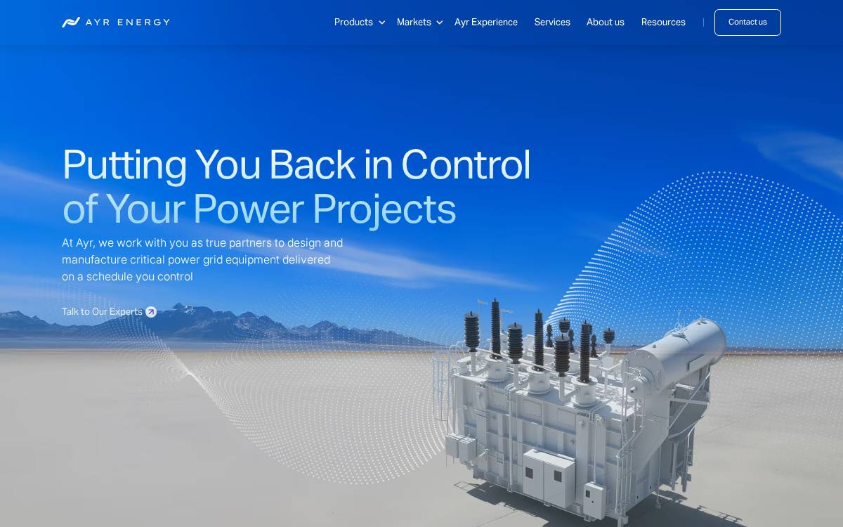 Ayr Energy website preview