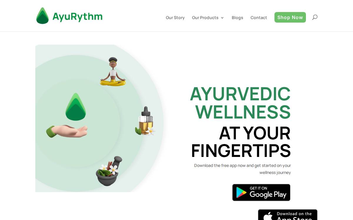 AyuRythm website preview