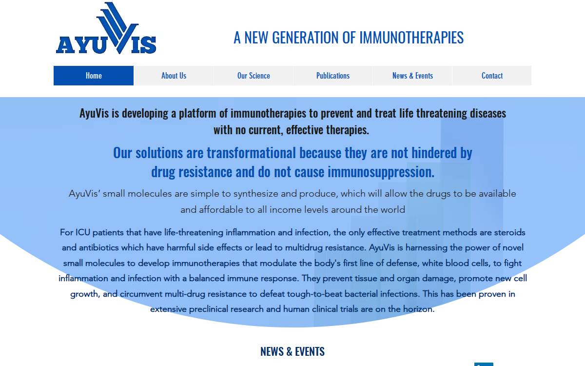 AyuVis Research website preview