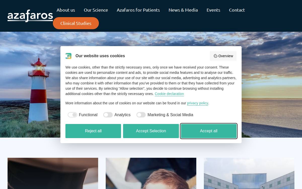 Azafaros website preview
