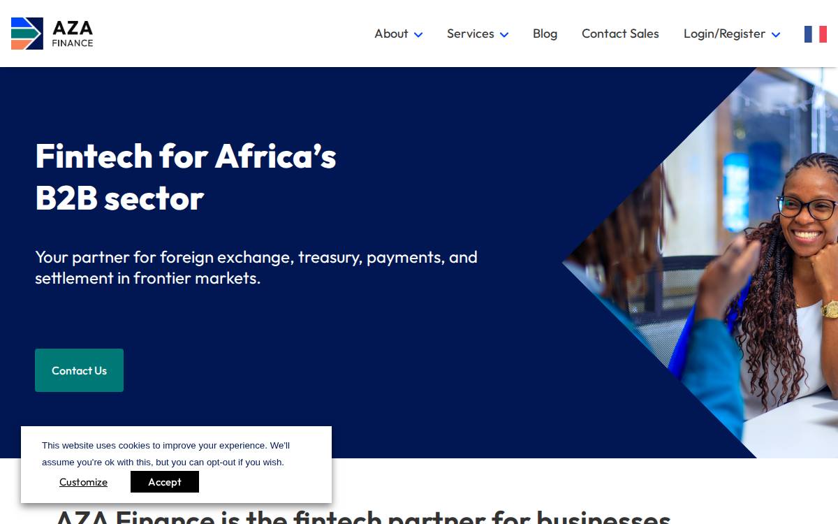 Azafinance website preview