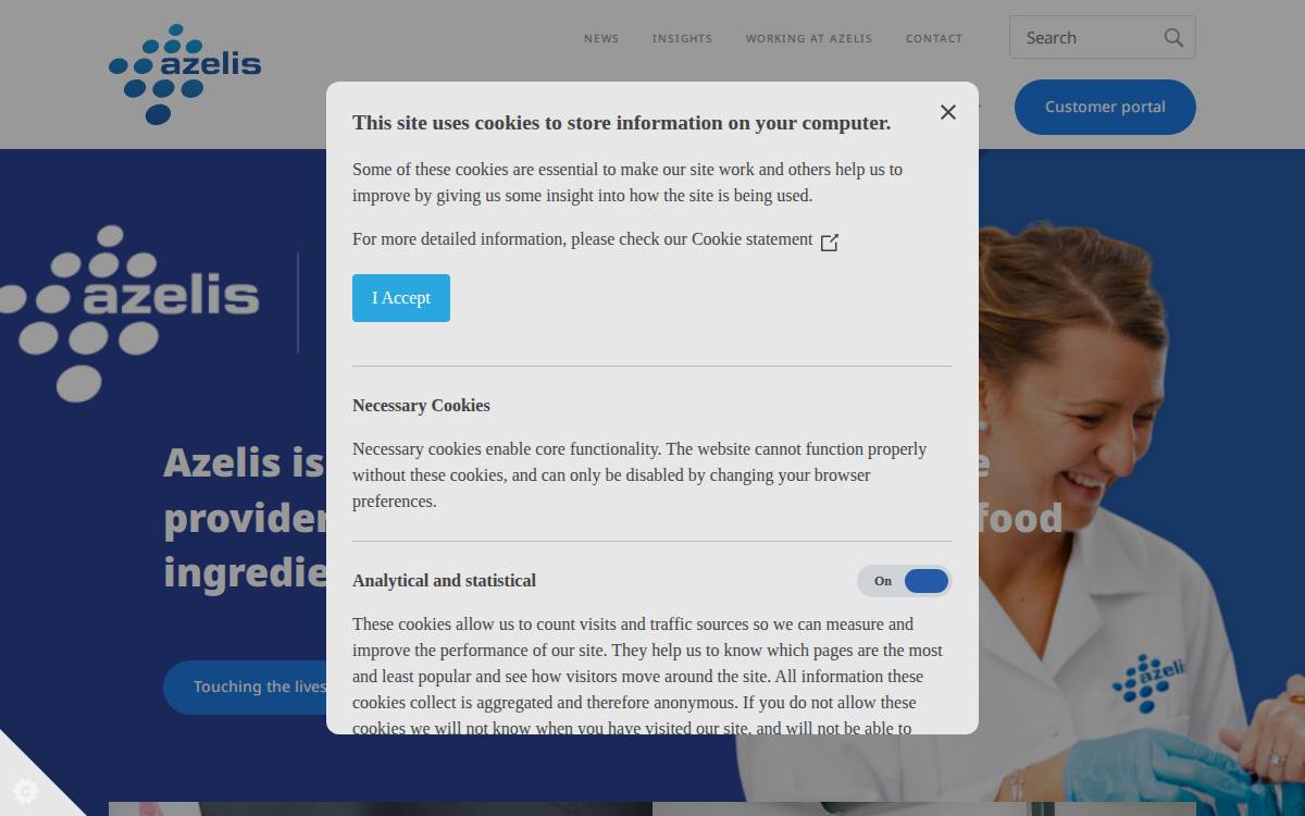 Azelis website preview
