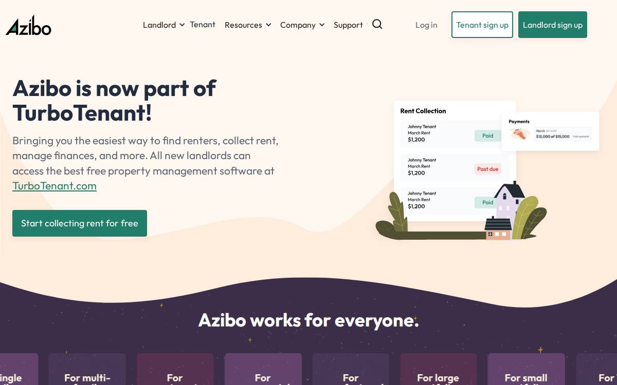 Azibo website preview