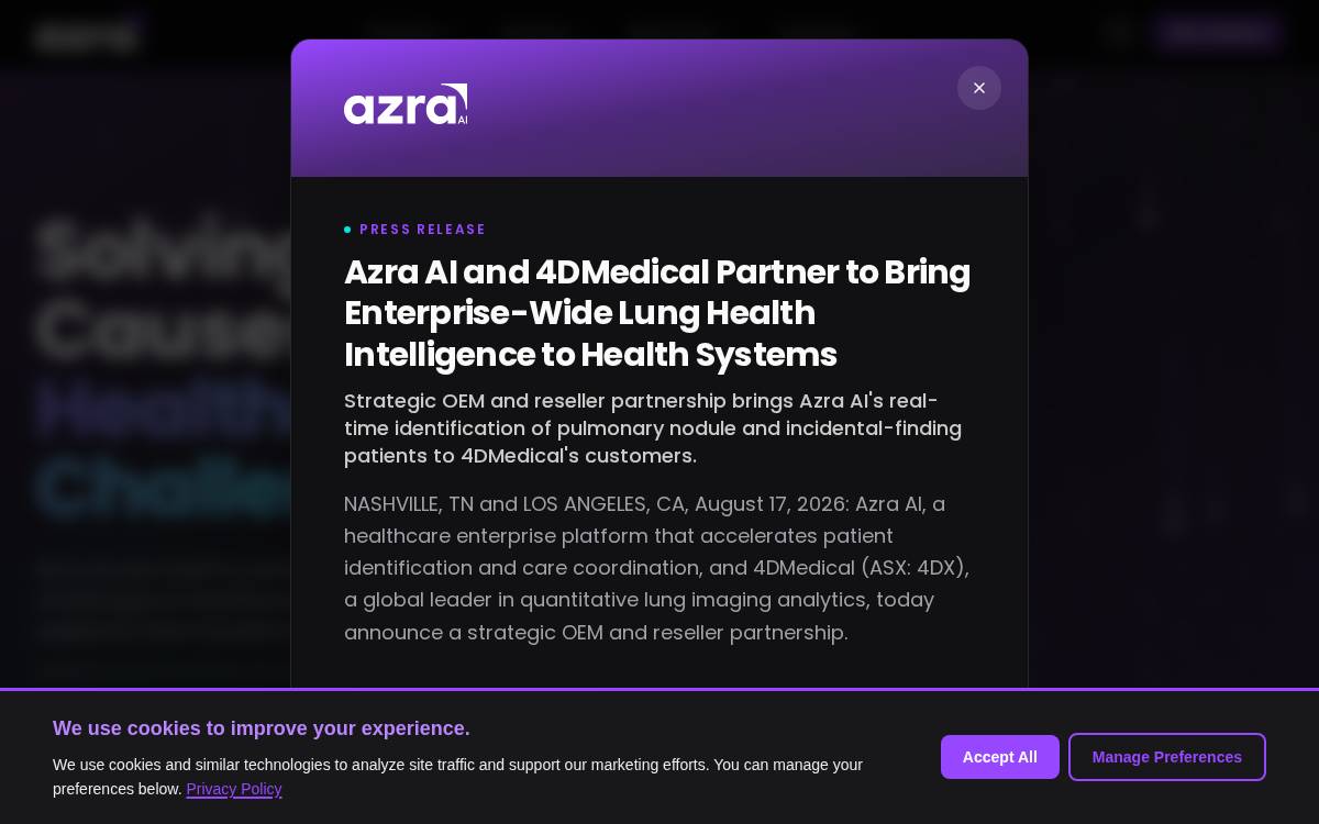 Azra Ai website preview
