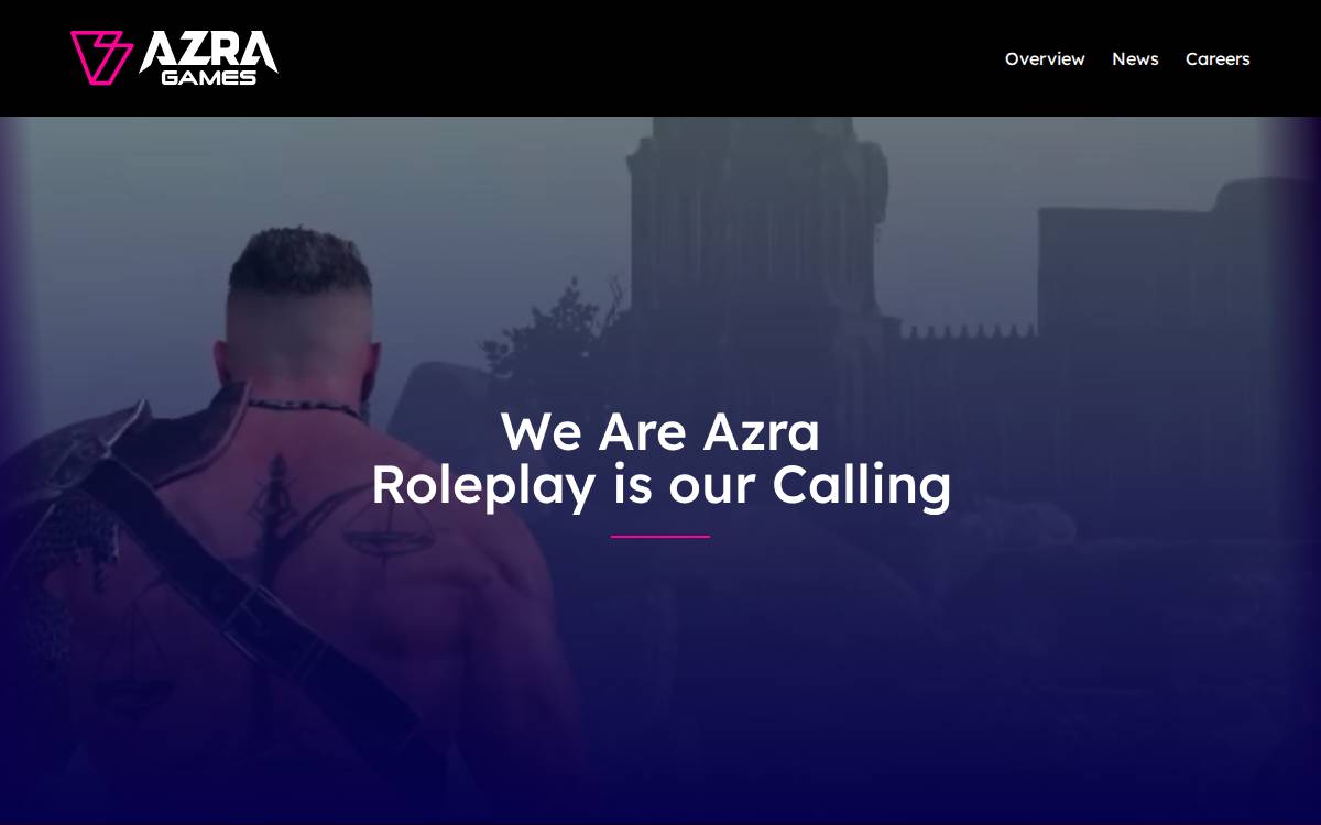 Azra Games website preview