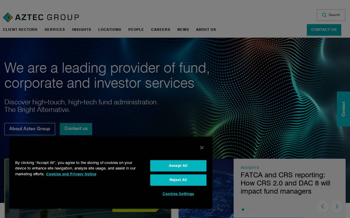 Aztec Group website preview