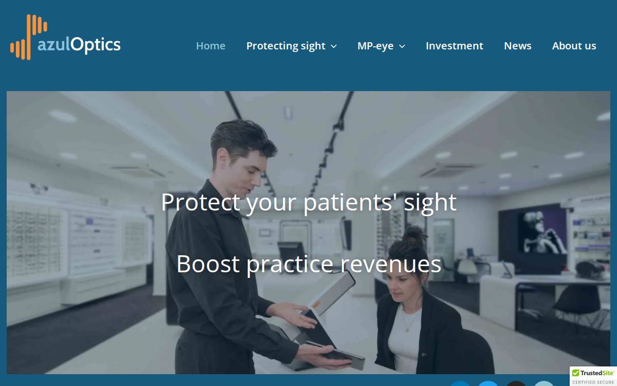 Azul Optics website preview