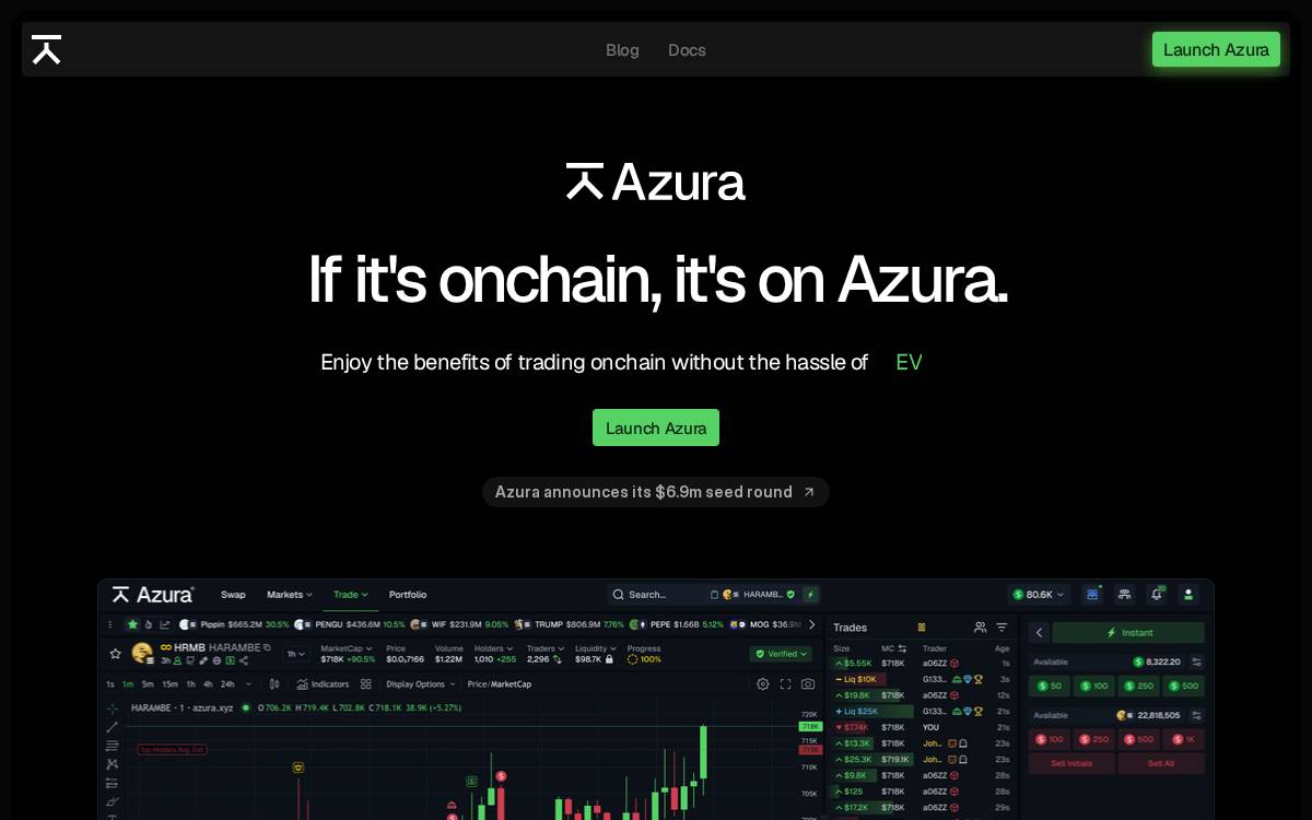 Azura website preview