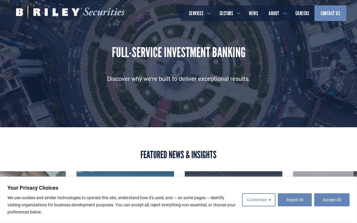 B. Riley Securities website preview