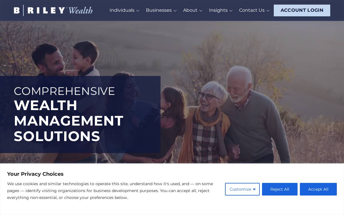 B. Riley Wealth website preview