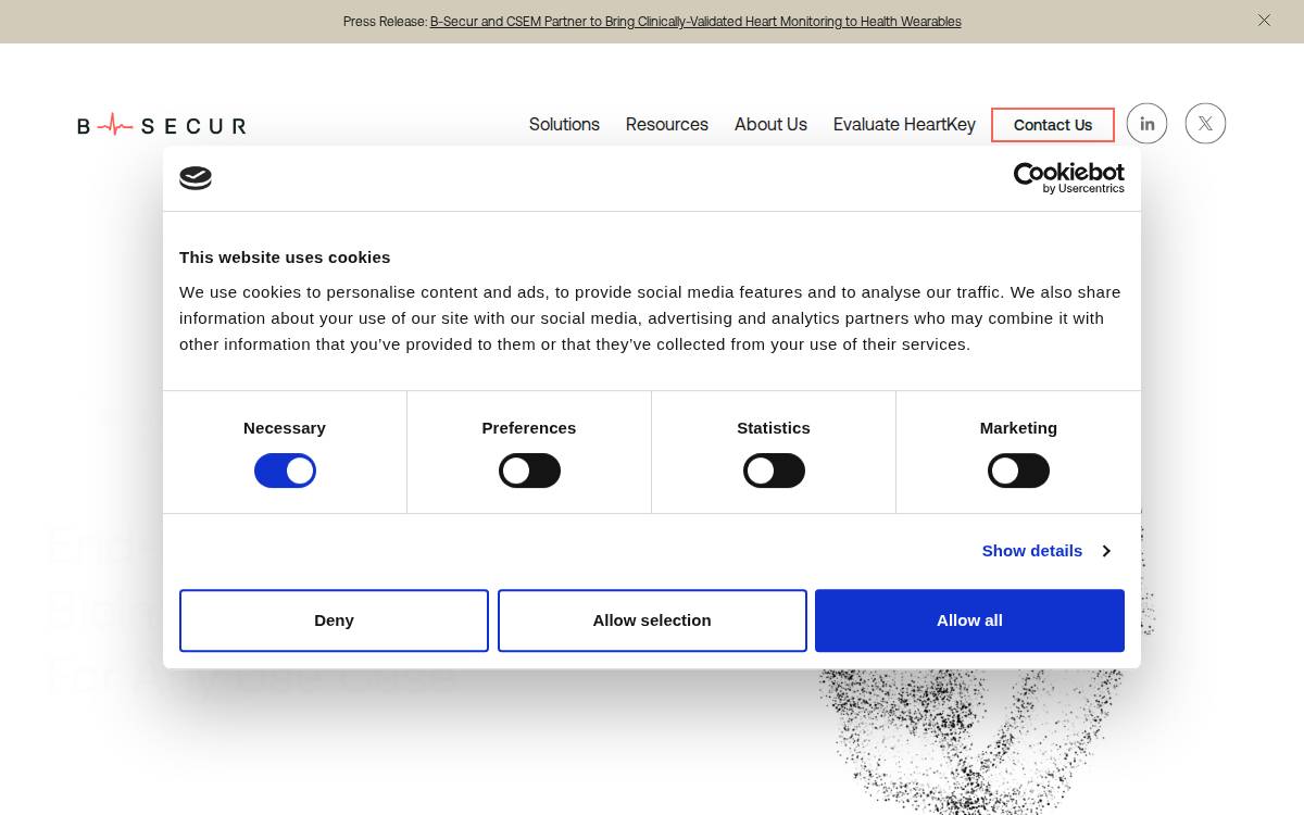 B-Secur website preview