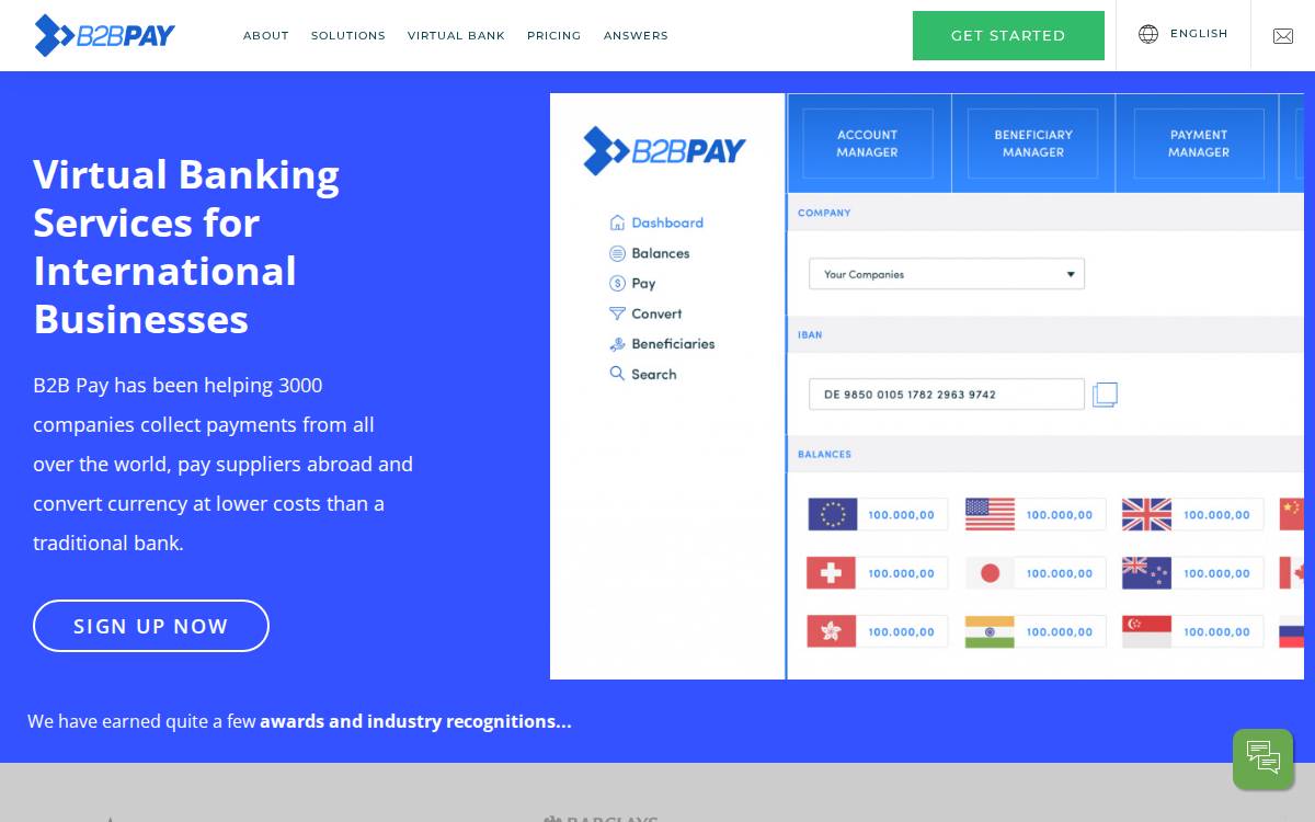B2B Pay website preview