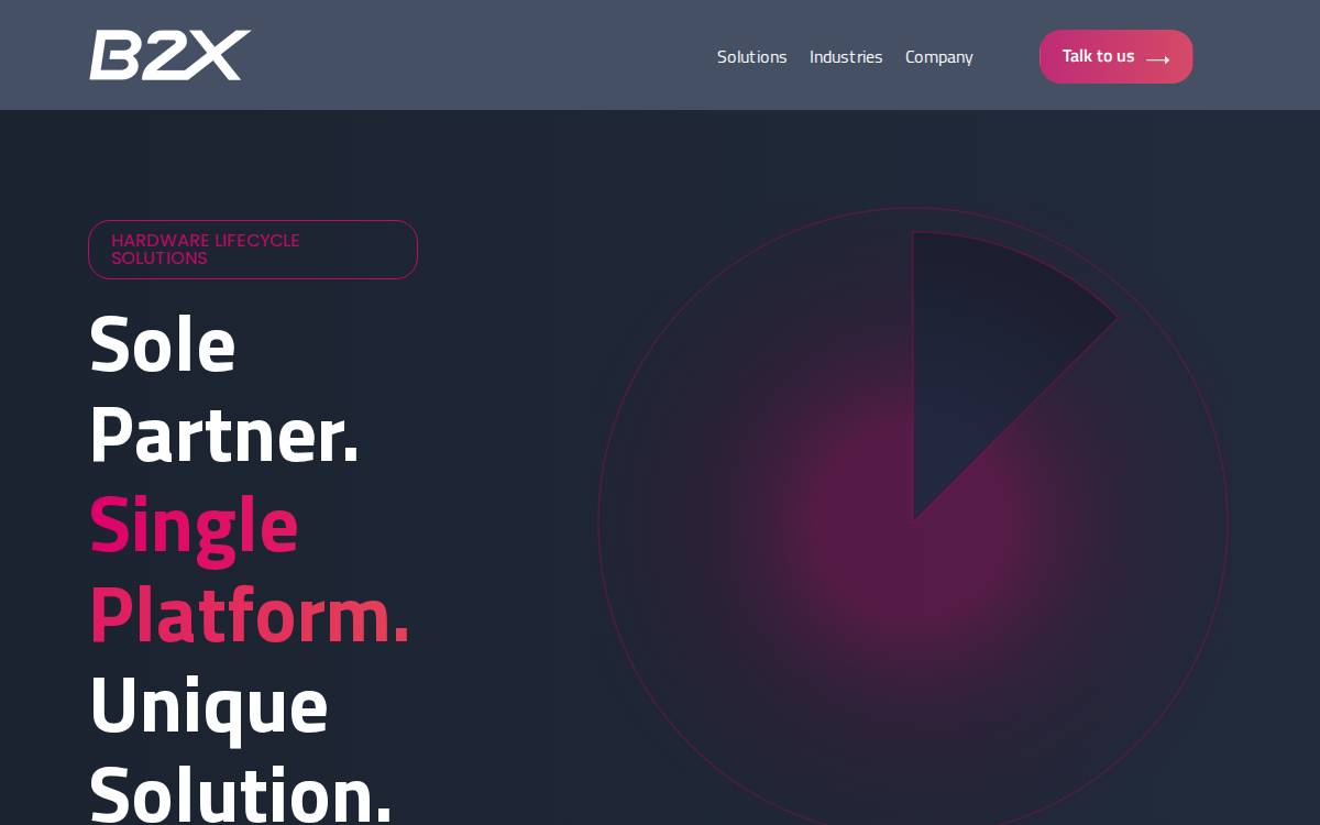 B2X website preview
