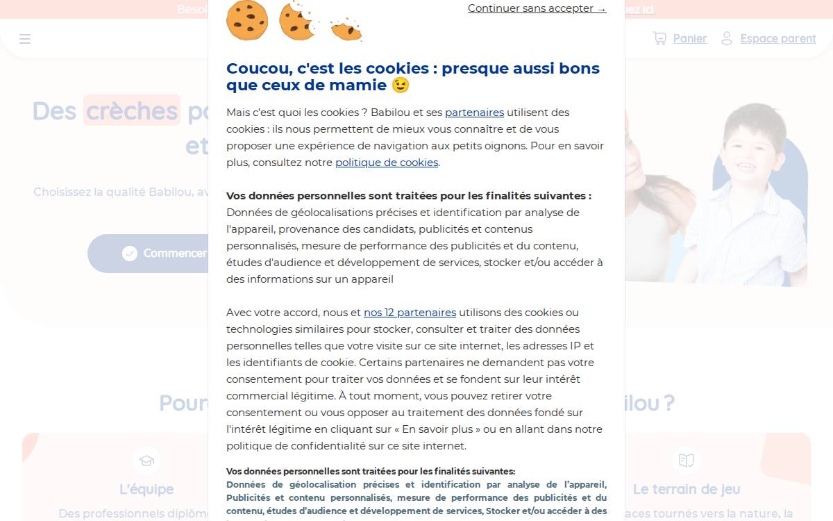 Babilou website preview