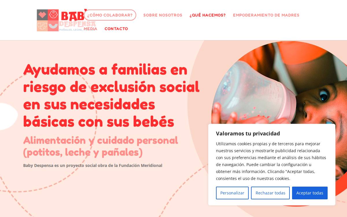 Baby Despensa website preview