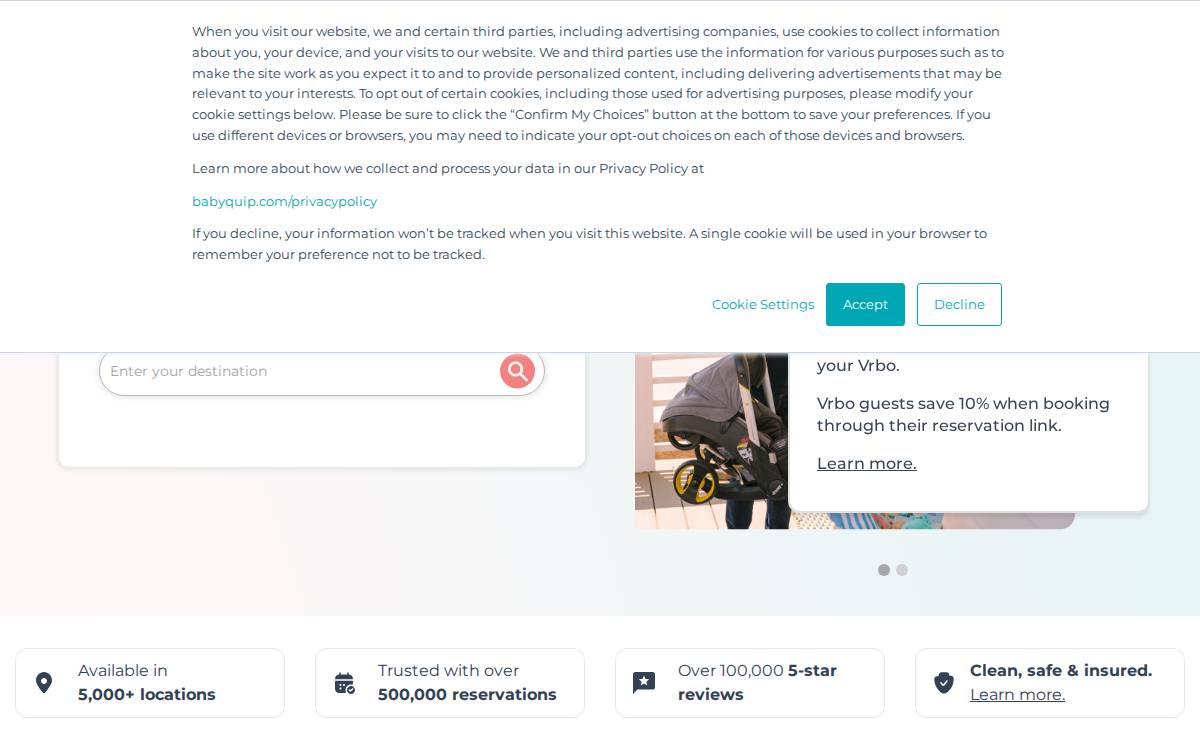 Baby Quip website preview