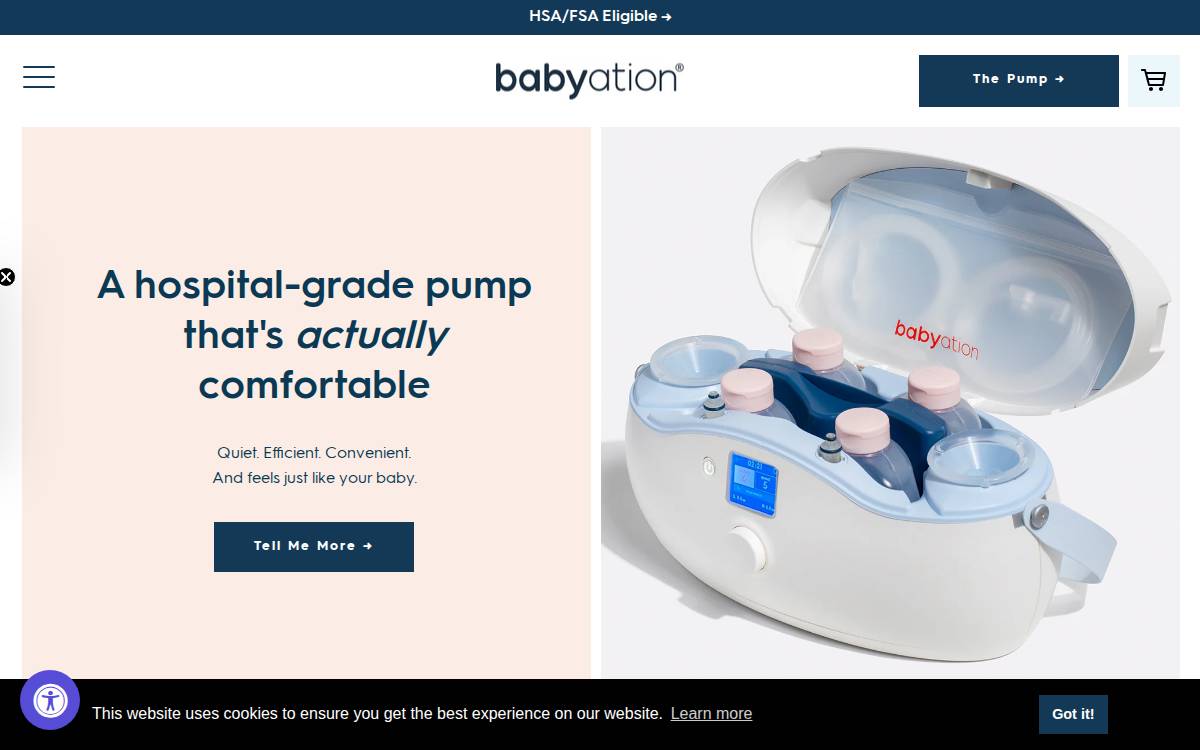 Babyation website preview