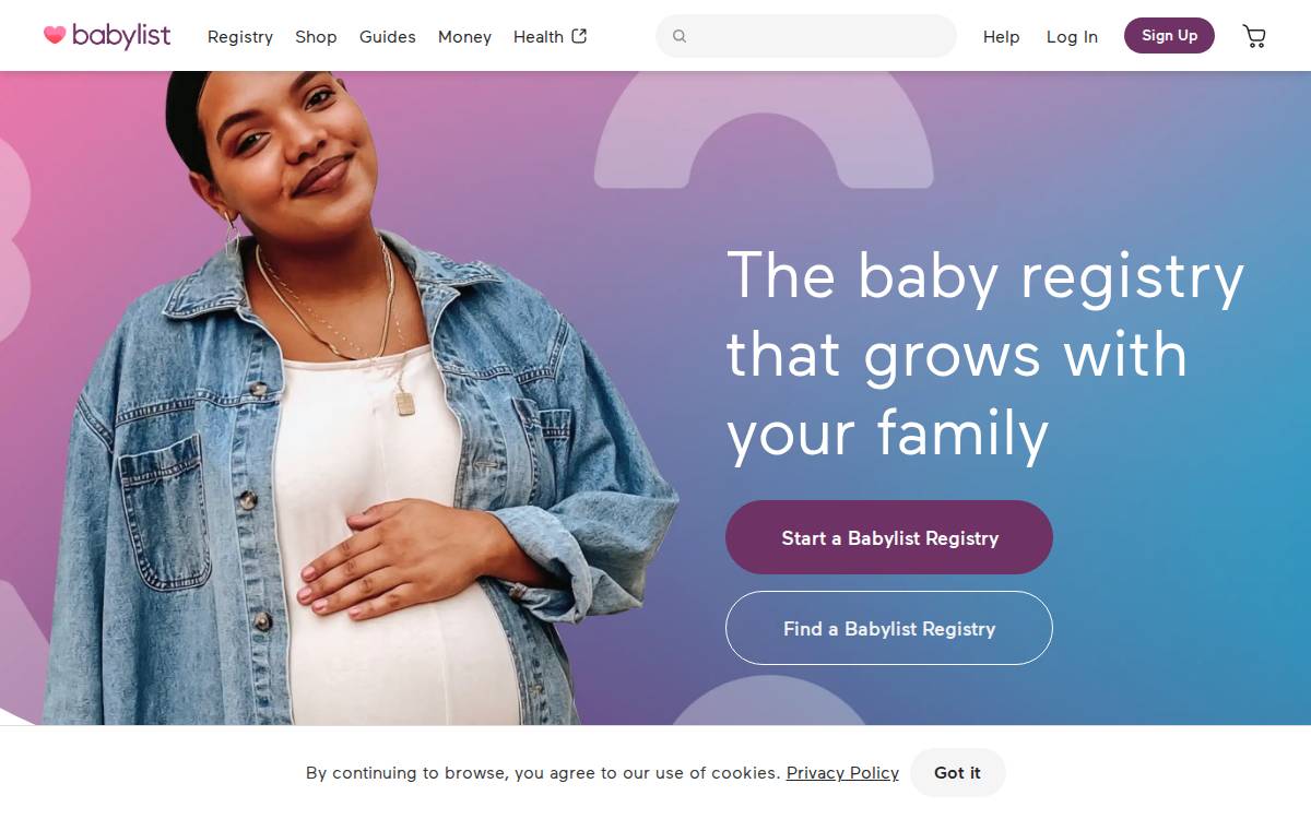 Baby List website preview