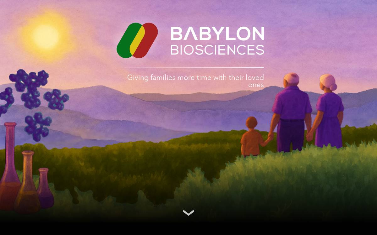 Babylon Biosciences website preview