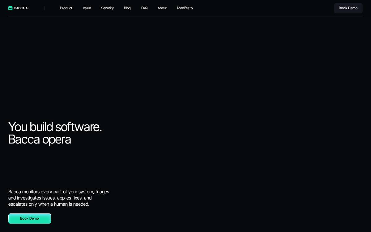 Bacca AI website preview