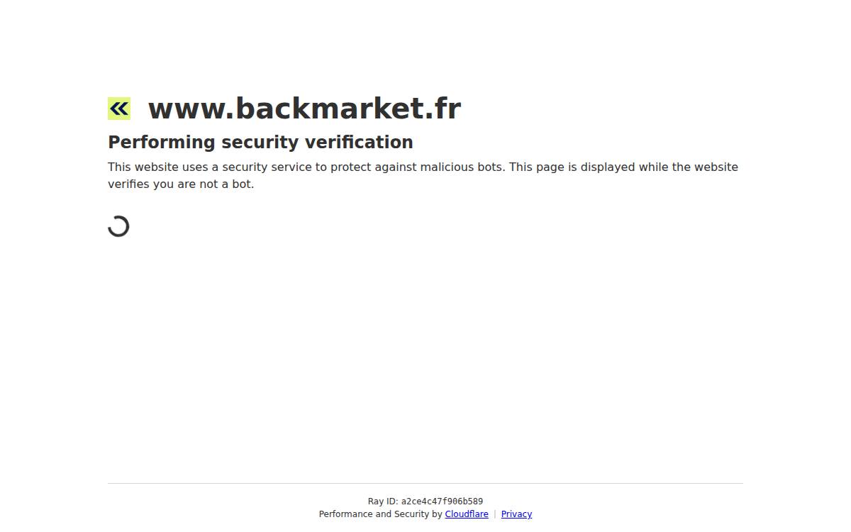 Back Market website preview