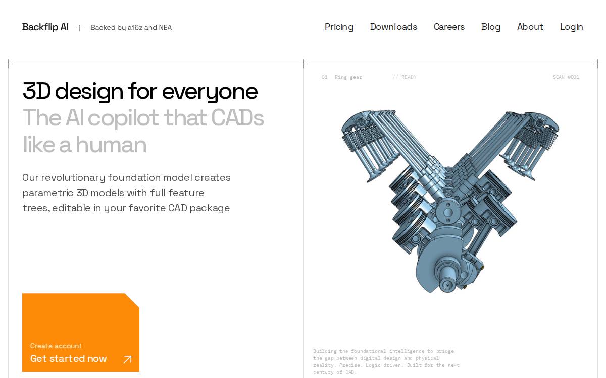 Backflip AI website preview