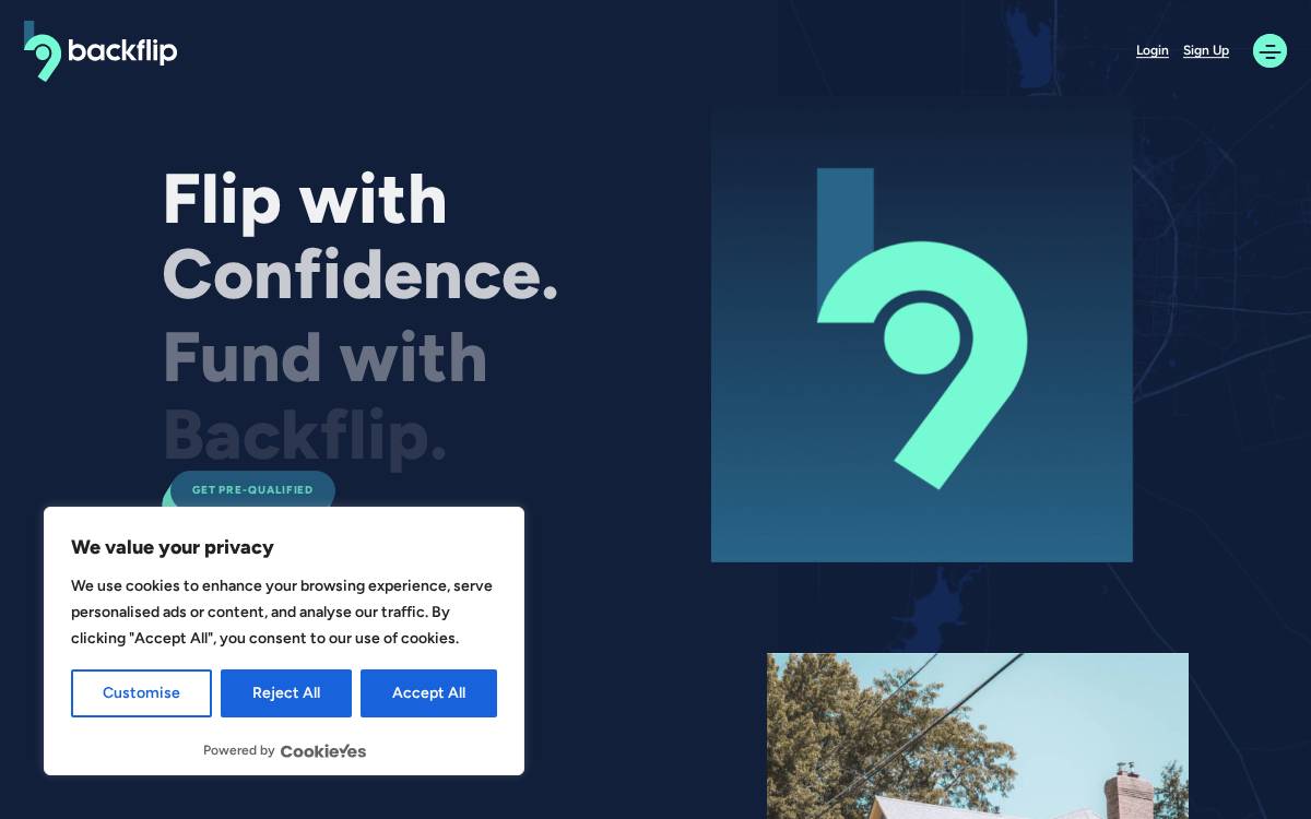 Backflip Finance false website preview