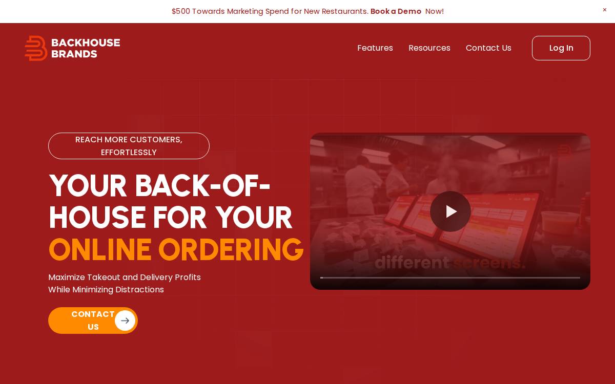 Backhouse website preview