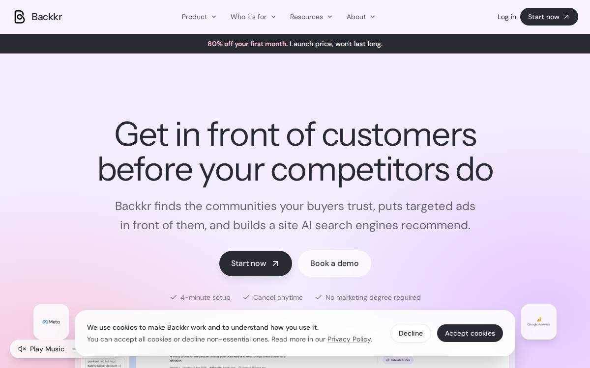 Backkr website preview