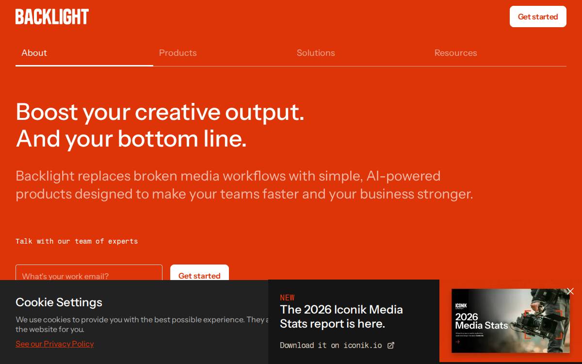 Backlight website preview