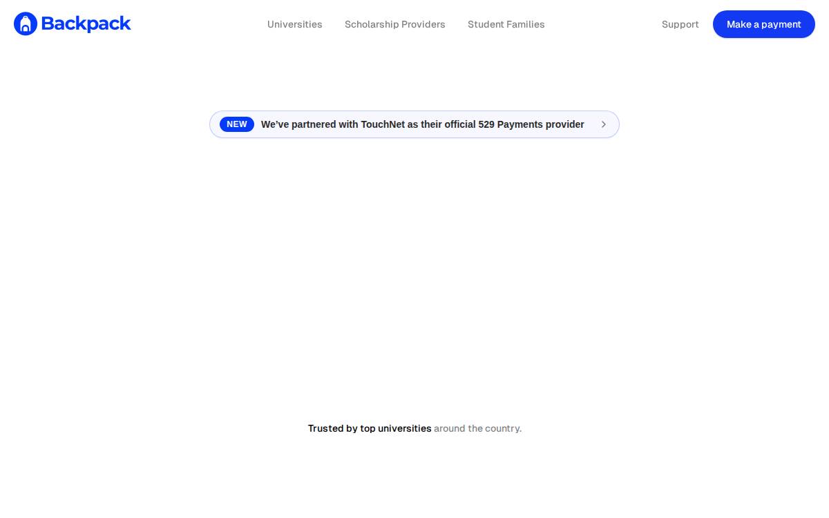 Backpackpay website preview