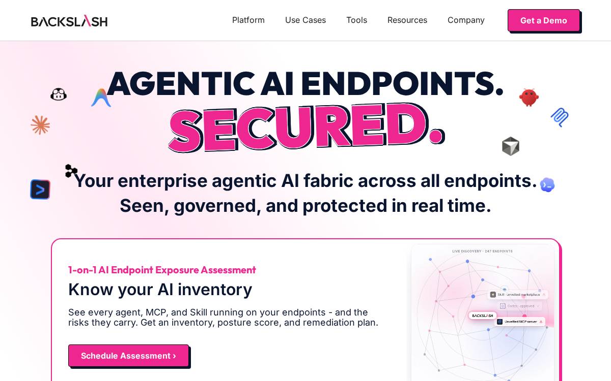 Backslash website preview