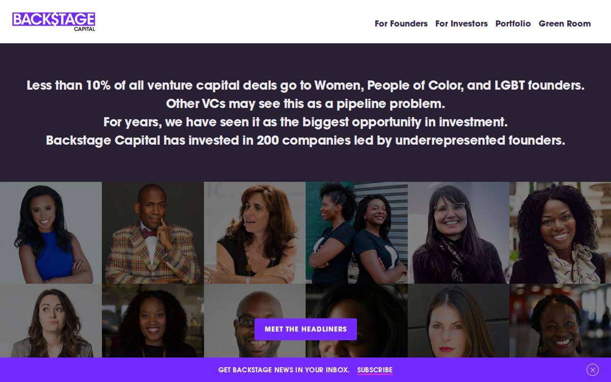 Backstage Capital website preview