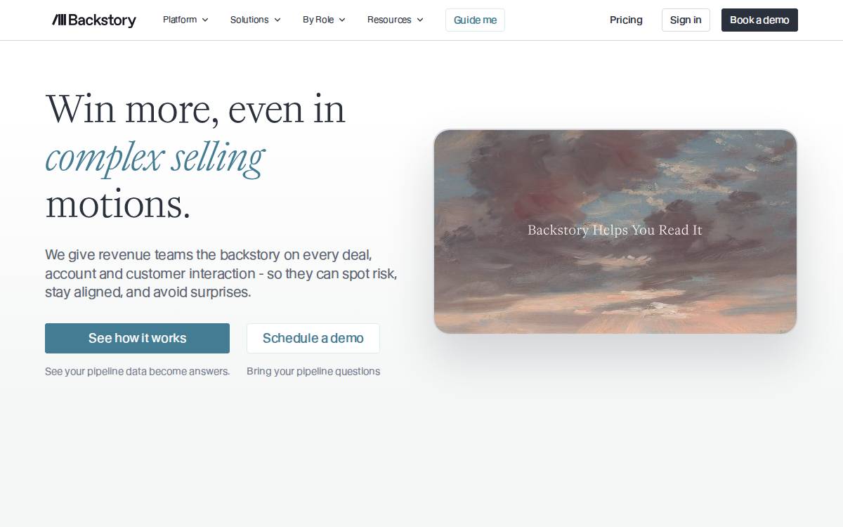 Backstory website preview