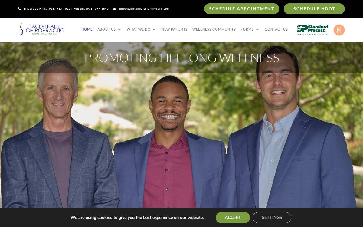 Backtohealthsac website preview