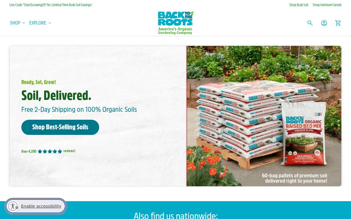 Back to the Roots website preview