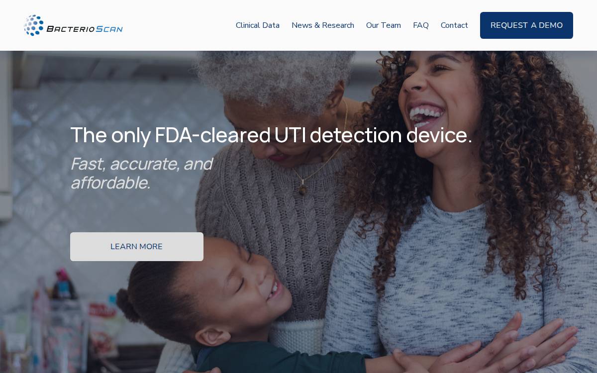 BacterioScan website preview