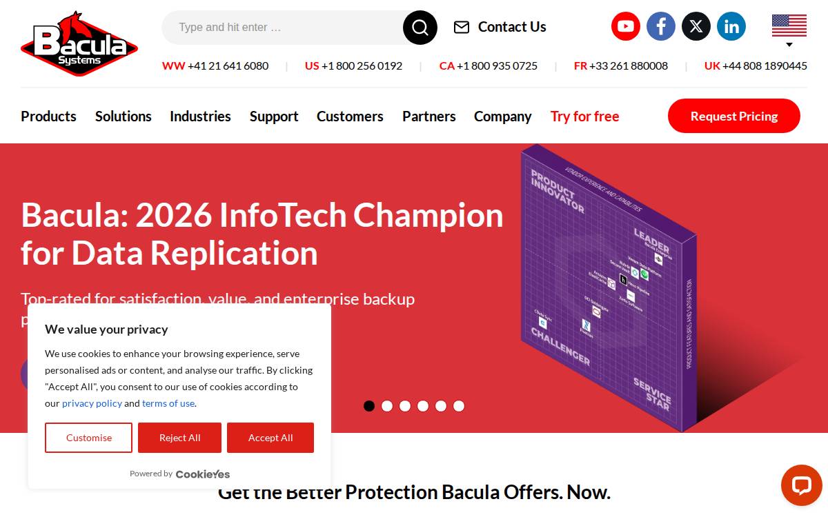 Baculasystems website preview