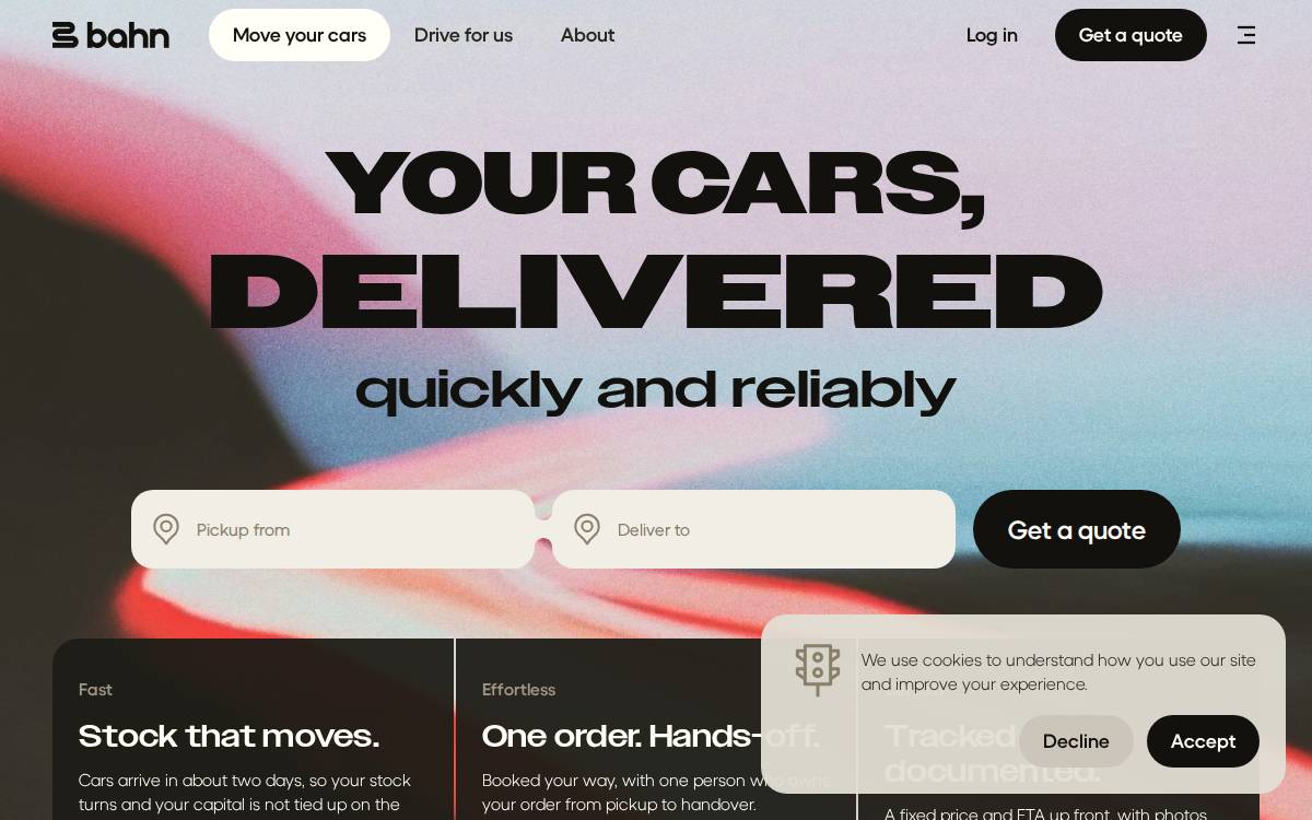 Bahnexpress website preview