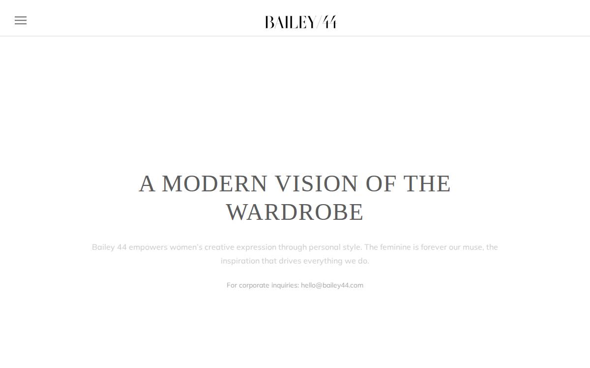 Bailey 44 website preview