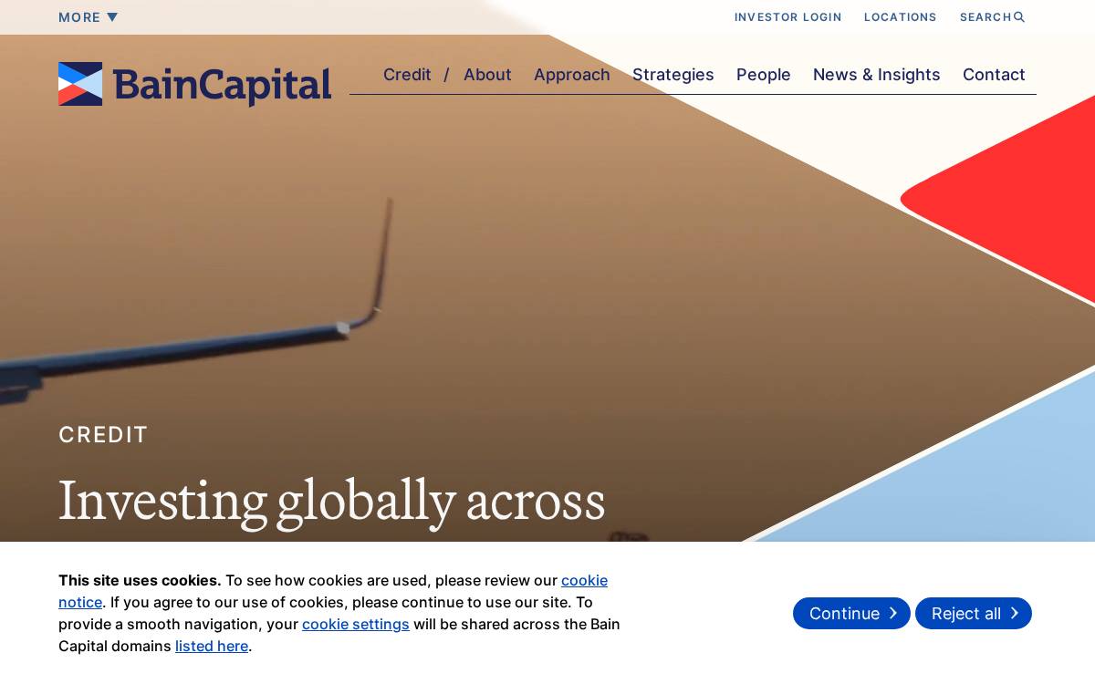 Bain Capital Credit website preview